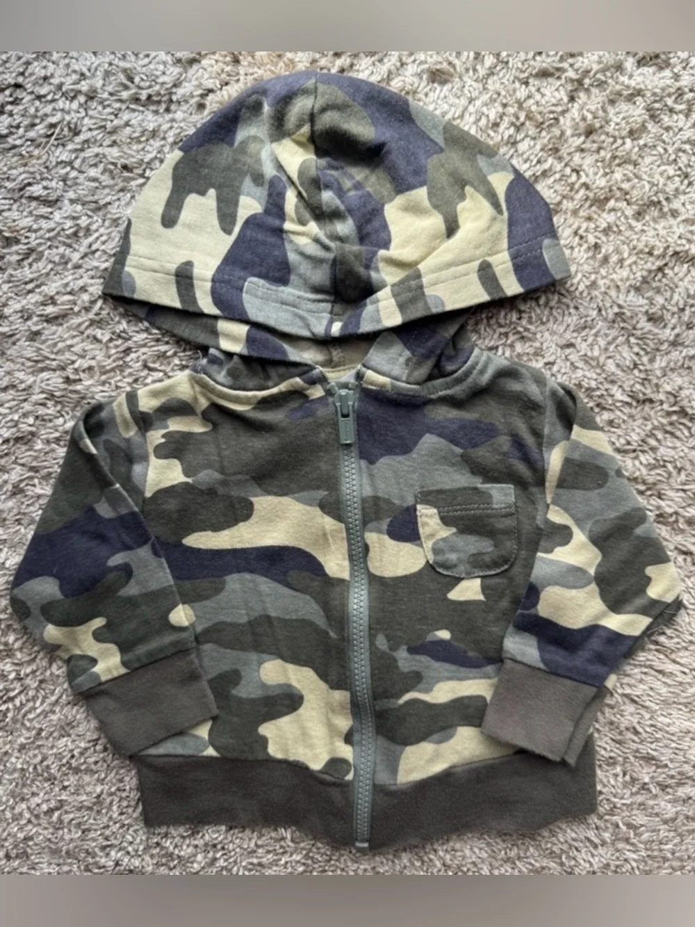Gerber Baby 3 Piece Camo Outfit Set Hoodie Bodysuit Pants Newborn